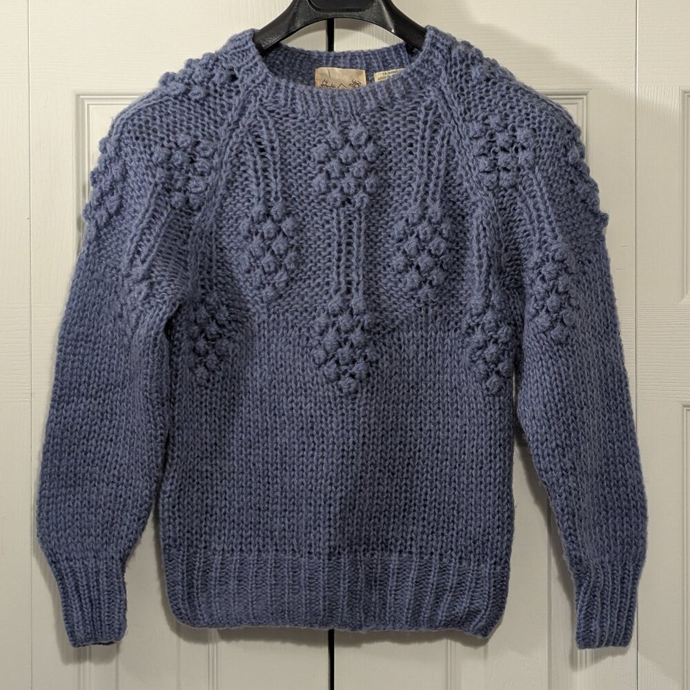 Vintage Sears The Fashion Place Womens Blue Knitted Sweater